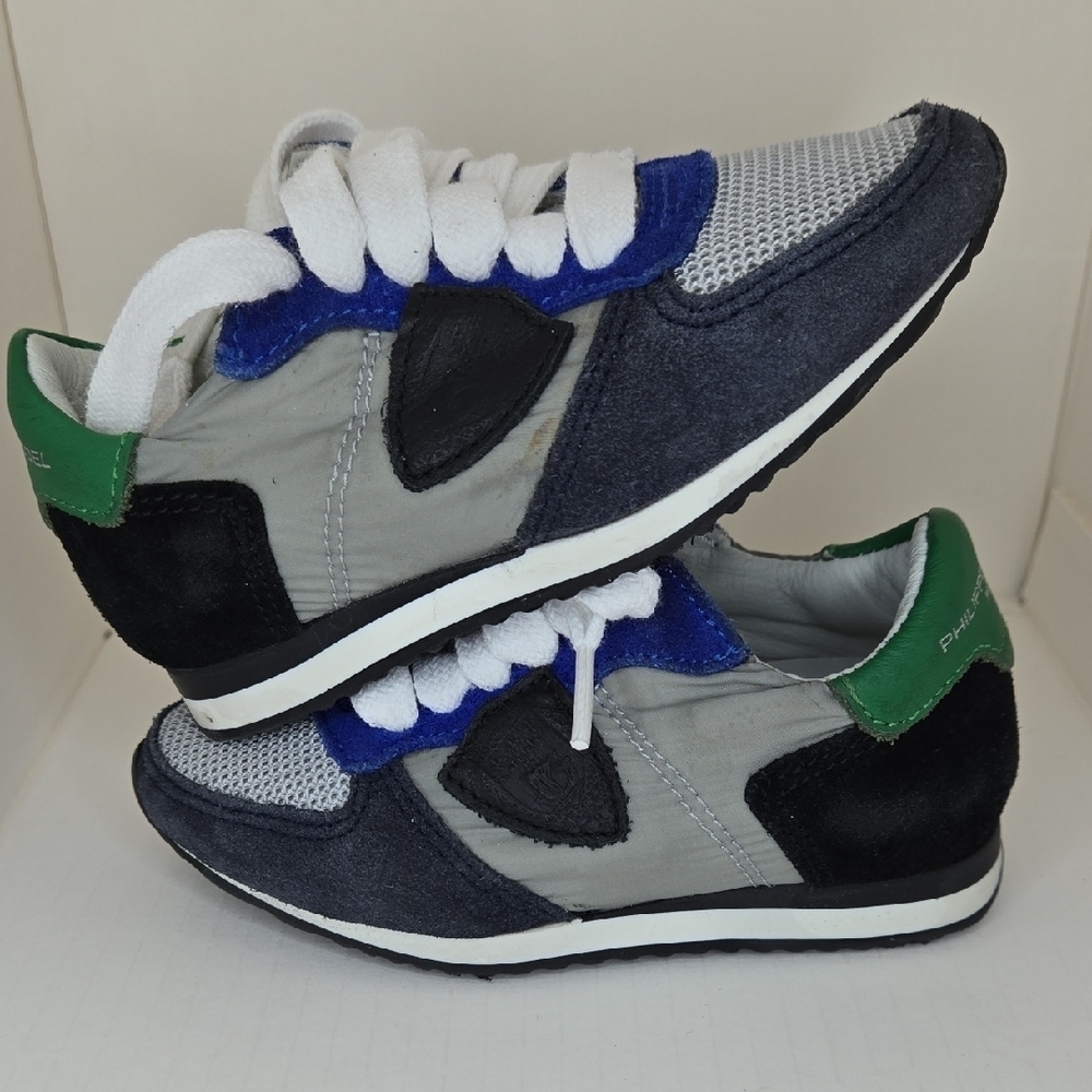Philippe Model Green and Blue Sneakers Size 22 Toddler - Picture 6 of 9